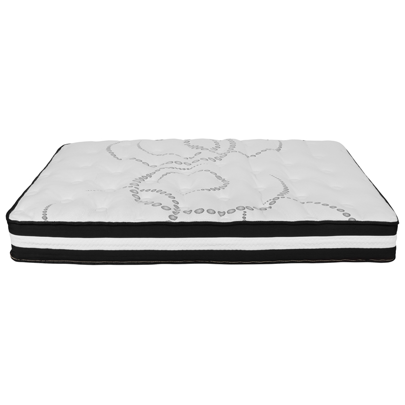 Pemberly Row Full Tufted Platform Bed in Light Gray with 10