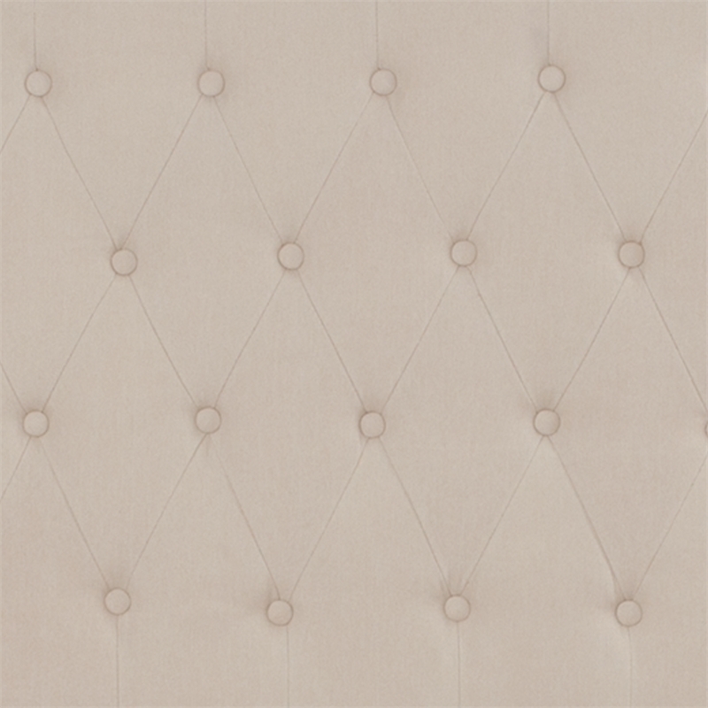 Pemberly Row King Tufted Platform Bed in Beige with 10
