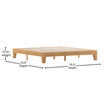 Pemberly Row Wood Platform King Bed with 14 Support Slats in Natural Pine