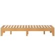 Pemberly Row Wood Platform King Bed with 14 Support Slats in Natural Pine