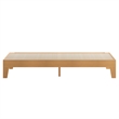 Pemberly Row Wood Platform King Bed with 14 Support Slats in Natural Pine