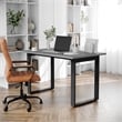 Pemberly Row 48x30 Conference Table with Laminate Top & U-Frame Base in Gray Oak