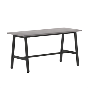 Pemberly Row 60x24 Conference Table with Laminate Top & A-Frame Base in Gray Oak