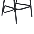 Pemberly Row Indoor/Outdoor Rattan Restaurant Barstool in Black/Black
