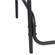 Pemberly Row Indoor/Outdoor Rattan Restaurant Barstool in Black/Black