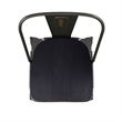 Pemberly Row All-Weather Bar Height Stool with Poly Resin Seat in Copper/Black
