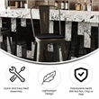 Pemberly Row All-Weather Bar Height Stool with Poly Resin Seat in Copper/Black