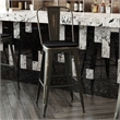 Pemberly Row All-Weather Bar Height Stool with Poly Resin Seat in Copper/Black