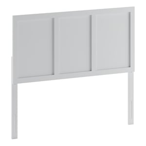 Pemberly Row Contemporary Queen Size 4 Panel Wooden Headboard in White