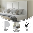Pemberly Row Contemporary Queen Size 4 Panel Wooden Headboard in White