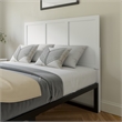 Pemberly Row Contemporary Queen Size 4 Panel Wooden Headboard in White