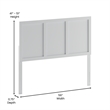 Pemberly Row Contemporary Queen Size 4 Panel Wooden Headboard in White