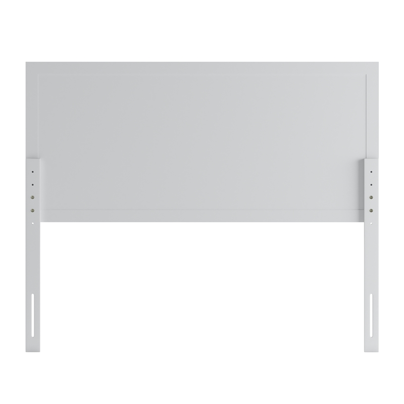 Pemberly Row Contemporary Queen Size 4 Panel Wooden Headboard in White