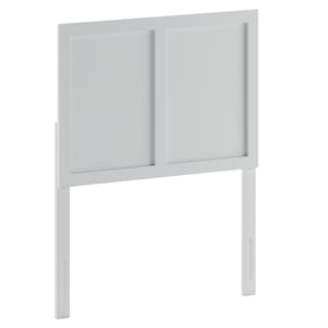Pemberly Row Contemporary Full Size 3 Panel Wooden Headboard in White