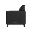 Pemberly Row Reception Chair with AC/USB/USB-C Charging Ports in Black