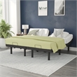 Pemberly Row Upholstered Adjustable Bed Base with Wireless Remote in Twin XL