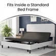 Pemberly Row Upholstered Adjustable Bed Base with Wireless Remote in Twin XL