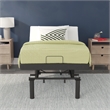Pemberly Row Upholstered Adjustable Bed Base with Wireless Remote in Twin XL