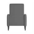 Pemberly Row Pushback Recliner with Button Tufted Back in Light Gray