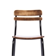 Pemberly Row Solid Wood Dining Chair with Black Frame in Antique Copper