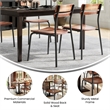 Pemberly Row Solid Wood Dining Chair with Black Frame in Antique Copper