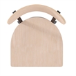 Pemberly Row Metal Barstool with Wood Seat and Boomerang Back in Natural Birch
