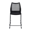 Pemberly Row Stackable Sled Base Counter Stool with Vented Back and Footrest