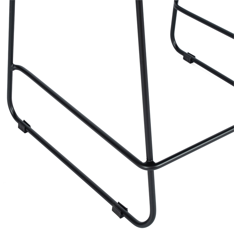 Pemberly Row Stackable Sled Base Counter Stool with Vented Back and Footrest