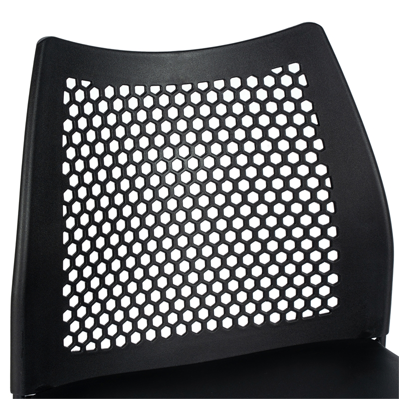 Pemberly Row Stackable Sled Base Counter Stool with Vented Back and Footrest
