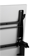 Pemberly Row Nesting Flip Training Table with Steel Frame & T-Legs in Gray/Black