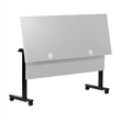 Pemberly Row Nesting Flip Training Table with Steel Frame & T-Legs in Gray/Black