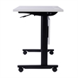 Pemberly Row Nesting Flip Training Table with Steel Frame & T-Legs in Gray/Black