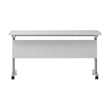 Pemberly Row Nesting Flip Training Table with Steel Frame and T-Legs in Gray