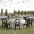 Pemberly Row Solid Wood Stackable Dining Chair with Fixed Floor Glides in Black