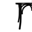Pemberly Row Solid Wood Stackable Dining Chair with Fixed Floor Glides in Black