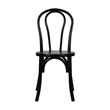 Pemberly Row Solid Wood Stackable Dining Chair with Fixed Floor Glides in Black