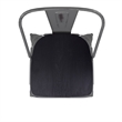 Pemberly Row Indoor Bar Stool with Poly Resin Colorful Seat in Silver/Black