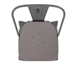 Pemberly Row Indoor Bar Stool with Poly Resin Colorful Seat in Silver/Gray