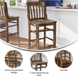 Pemberly Row School House Back Antique Copper Wood Restaurant Barstool