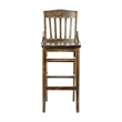 Pemberly Row School House Back Antique Copper Wood Restaurant Barstool