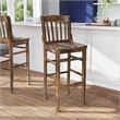 Pemberly Row School House Back Antique Copper Wood Restaurant Barstool