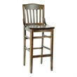 Pemberly Row School House Back Antique Copper Wood Restaurant Barstool
