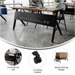 Pemberly Row Nesting Flip Training Table with Steel Frame and Y-Legs