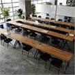 Pemberly Row Nesting Flip Training Table with Steel Frame and Y-Legs