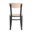 Pemberly Row Metal Dining Chair with Wood Seat & Boomerang Back in Natural Birch
