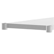 Pemberly Row Galvanized Steel Adjustable Add-On Work Table Lower Shelf