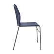 Pemberly Row Stackable Chair with Vented Back and Waterfall Seat in Black