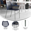 Pemberly Row Stackable Chair with Vented Back and Waterfall Seat in Black