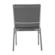 Pemberly Row Heavy Duty Gray Vinyl Padded Stack Chair with 550 lb Capacity