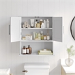 Pemberly Row Bathroom Wall Mount Medicine Cabinet with Magnetic Doors in White